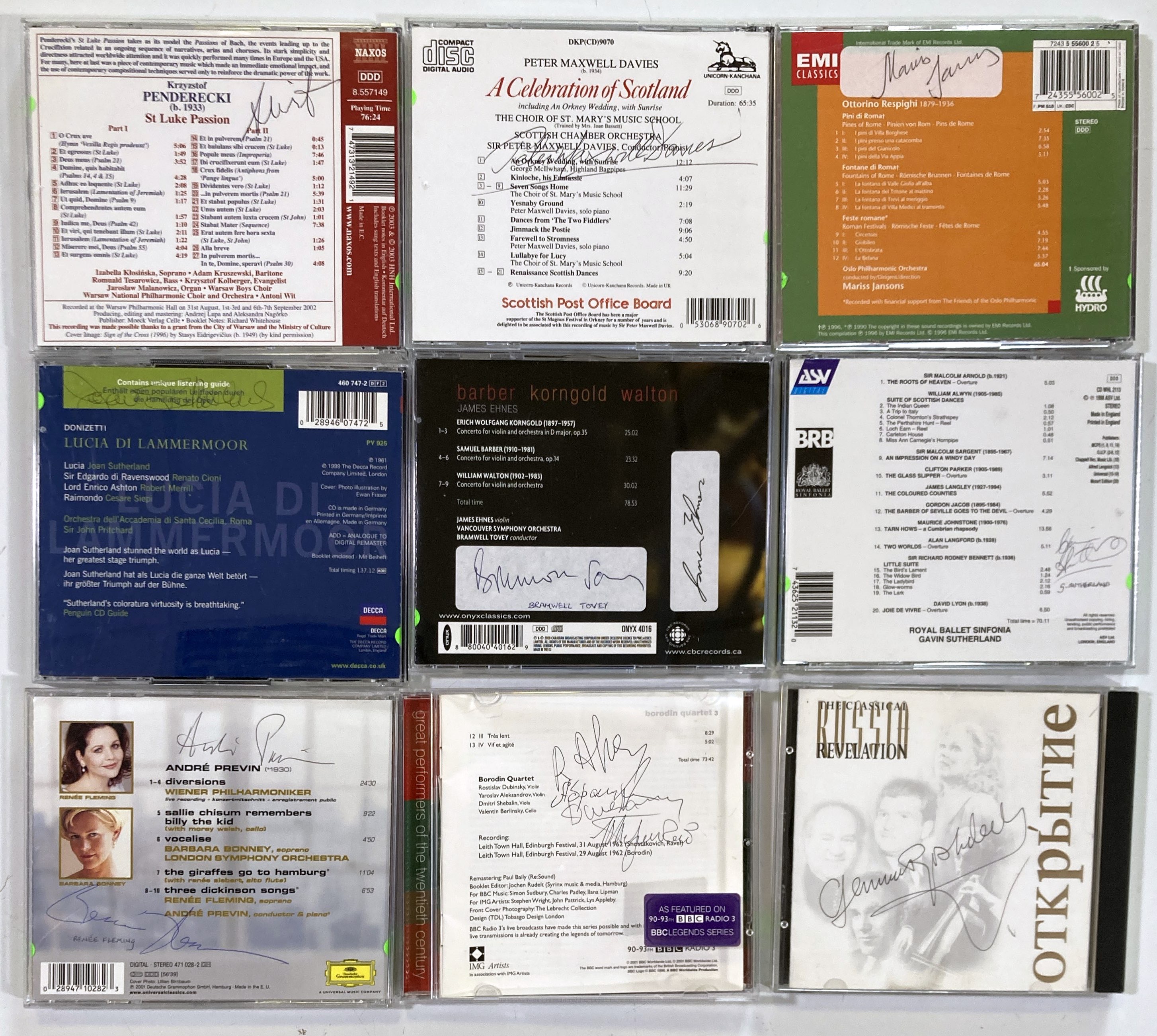 Lot 304 - CLASSICAL MUSIC - CDS WITH SIGNED ITEMS.