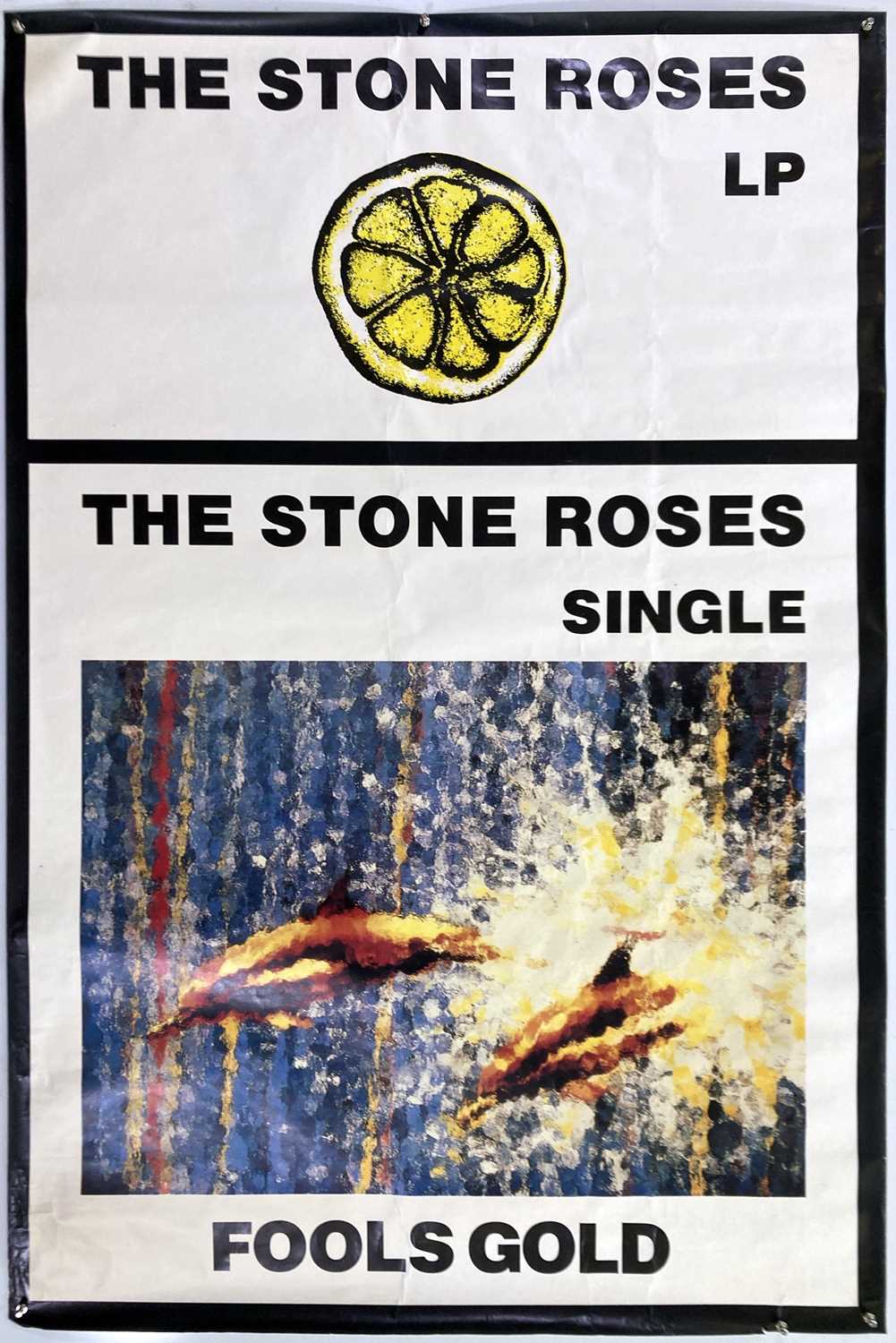 Lot 369 - STONE ROSES - FOOLS GOLD ORIGINAL PROMOTIONAL BILLBOARD POSTER.