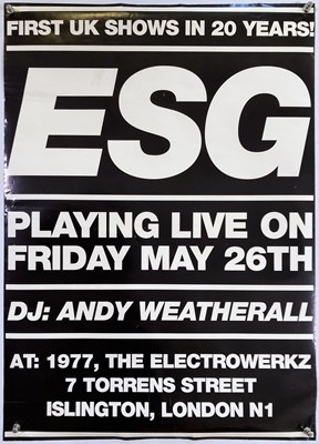 Lot 177 - ESG / ANDY WEATHERALL CONCERT POSTER.