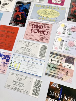 Lot 123 - DAVID BOWIE TICKET COLLECTION.