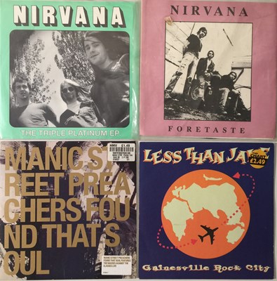 Lot 1146 - NIRVANA / MANIC STREET PREACHERS / LESS THAN JAKE - 7" PACK