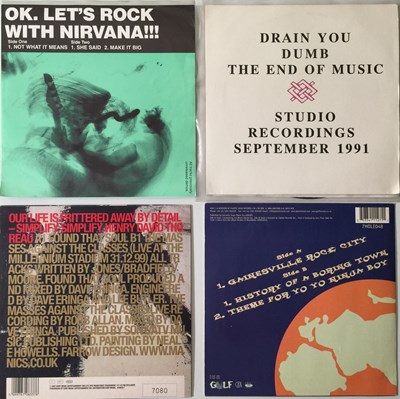 Lot 1146 - NIRVANA / MANIC STREET PREACHERS / LESS THAN JAKE - 7" PACK