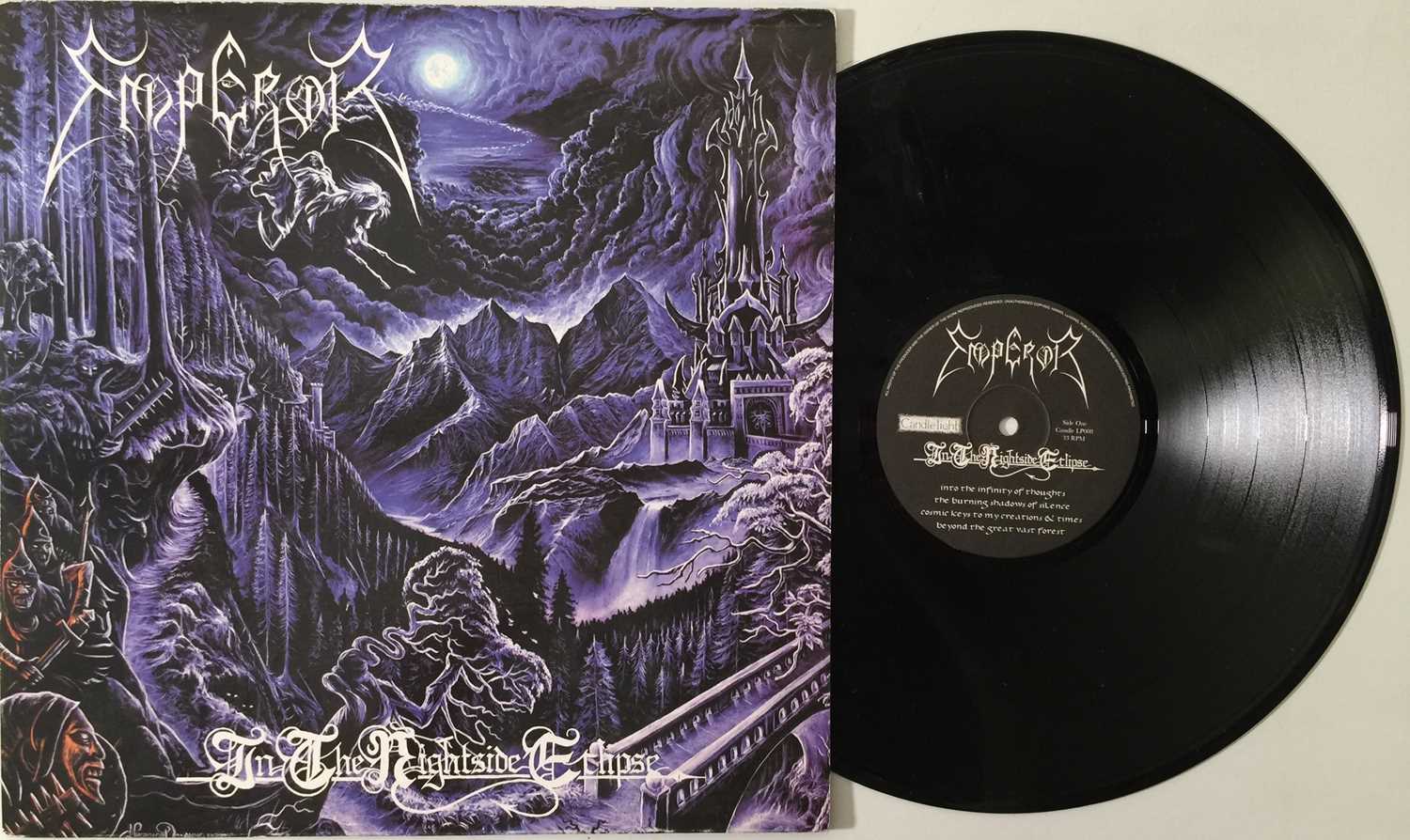 Lot 624 - EMPEROR - IN THE NIGHTSIDE ECLIPSE LP (BLACK METAL - Candle 008LP)