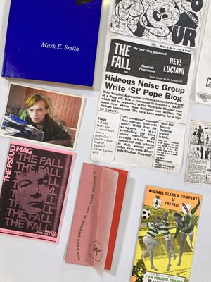 Lot 383 - THE FALL / MARK E. SMITH -PERSONALLY OWNED BOOKS INC VII, ZINES, PROGRAMMES.
