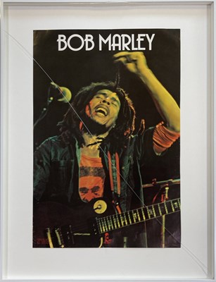 Lot 512 - BOB MARLEY - FRAMED POSTERS INC ROLLING STONE COVER.