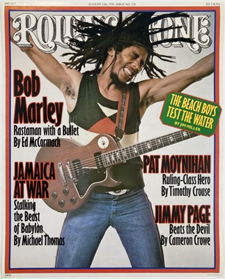 Lot 512 - BOB MARLEY - FRAMED POSTERS INC ROLLING STONE COVER.