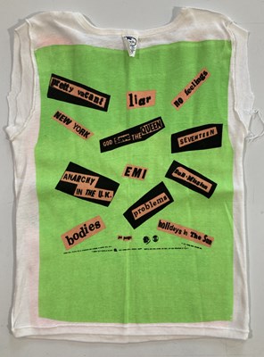 Lot 425 - ORIGINAL SEX PISTOLS NEVER MIND THE BOLLOCKS T-SHIRT.