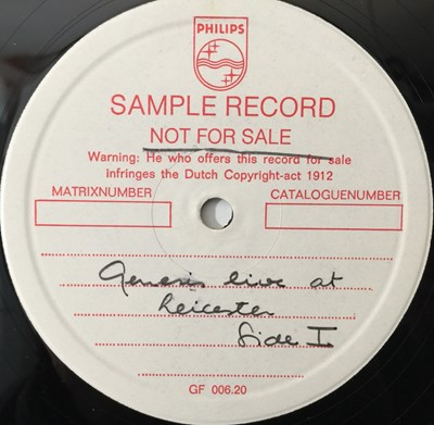 Lot 85 - GENESIS - LIVE AT LEICESTER/MANCHESTER - ORIGINAL 1973 DOUBLE LP TEST PRESSING (PHILIPS 6830 140/1)