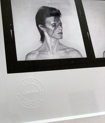 Lot 135 - DAVID BOWIE - A CONTACT SHEET SIGNED BY DUFFY.