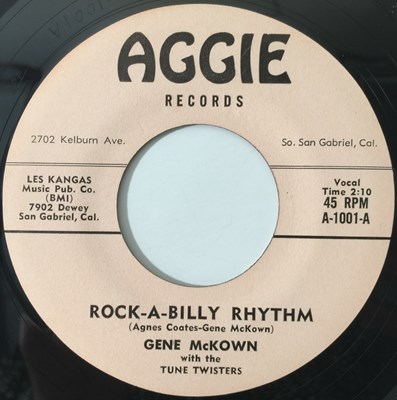 Lot 4 - GENE MCKOWN - ROCK-A-BILLY RHYTHM 7" (AGGIE RECORDS A-1001)