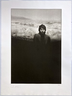 Lot 218 - LINDA MCCARTNEY - LIMITED EDITION PRINT WITH CERTIFICATE SIGNED BY PAUL MCCARTNEY, WILDMAN, SOUTH COAST OF ENGLAND, 1969.