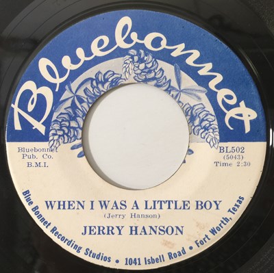 Lot 8 - JERRY HANSON - WHEN I WAS A LITTLE BOY 7" (BLUEBONNET - BL 502)
