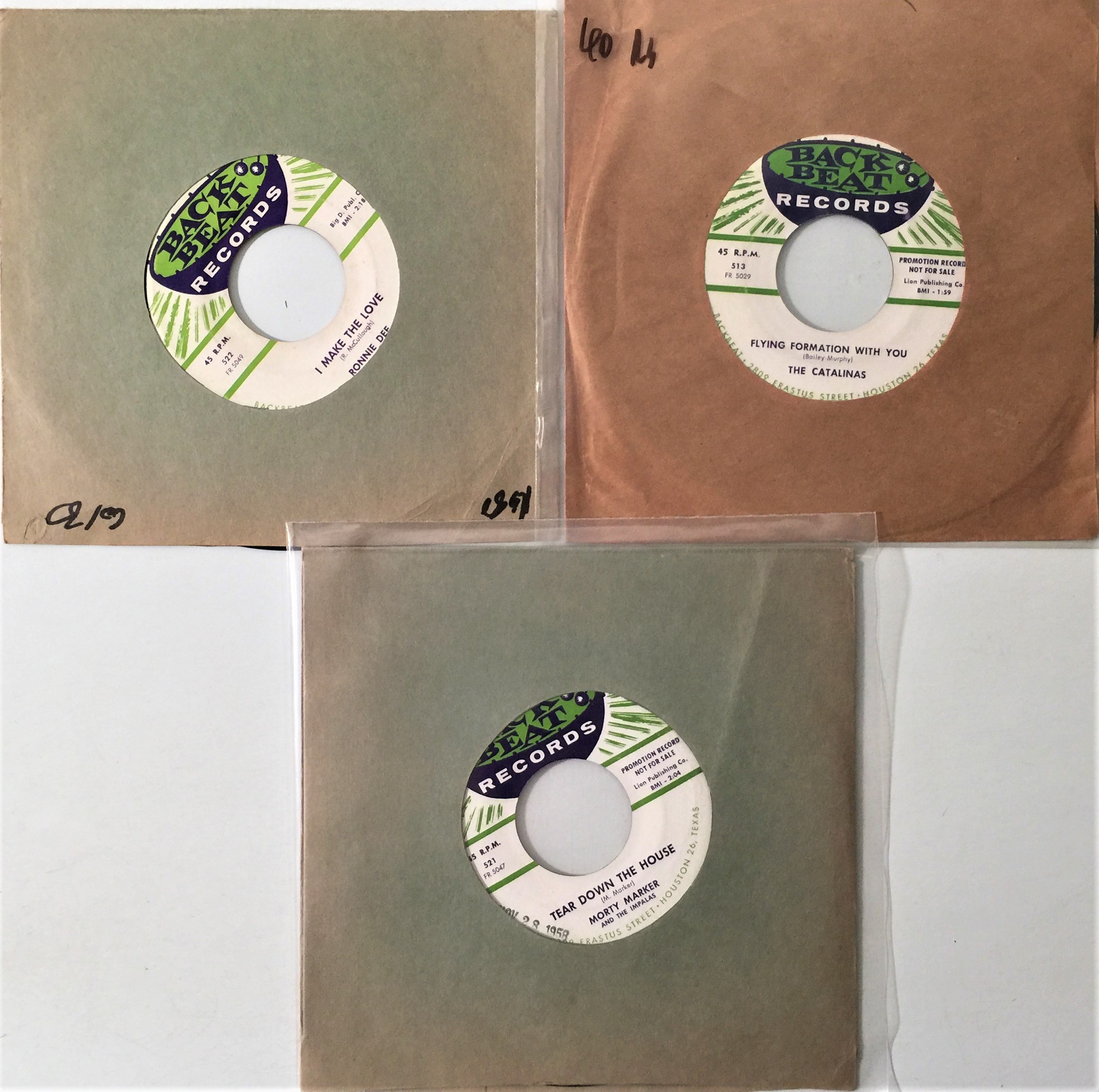 Lot 10 - BACK BEAT RECORDS - ORIGINAL US 7