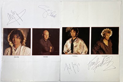 Lot 296 - THE FIRM - PROGRAMME SIGNED BY JIMMY PAGE.