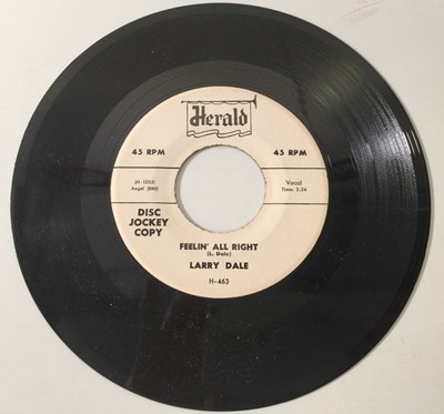 Lot 83 - LARRY DALE - FEELIN' ALL RIGHT / NO TELLIN' WHAT I'LL DO 7" (US PROMO - BLUES - H-463)