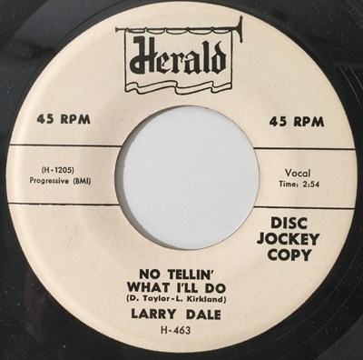 Lot 83 - LARRY DALE - FEELIN' ALL RIGHT / NO TELLIN' WHAT I'LL DO 7" (US PROMO - BLUES - H-463)