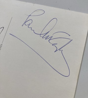 Lot 249 - PAUL AND LINDA MCCARTNEY SIGNED POSTCARD.