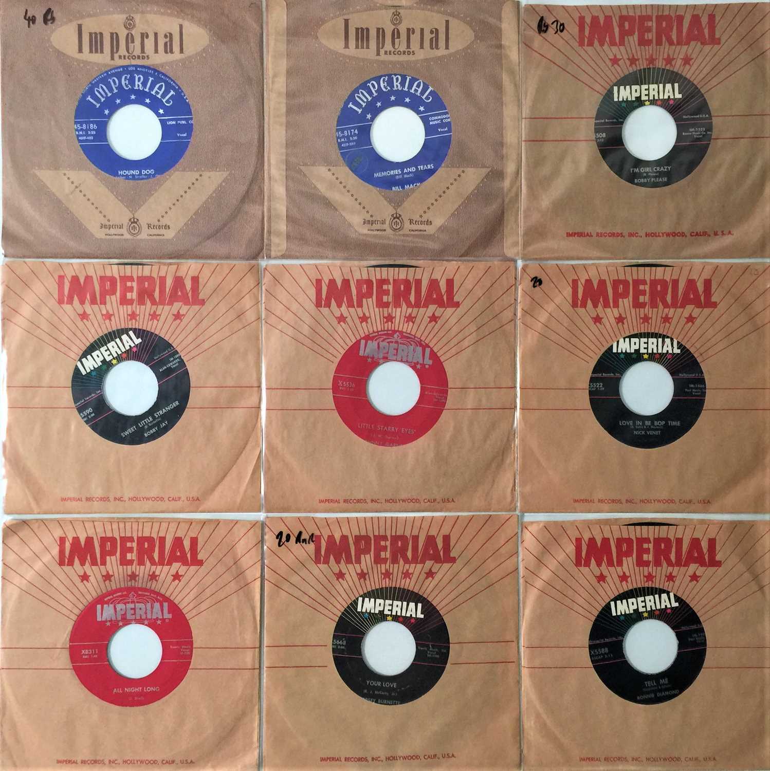 Lot 110 - IMPERIAL - ROCK N ROLL/ ROCKABILLY 7" RARITIES PACK