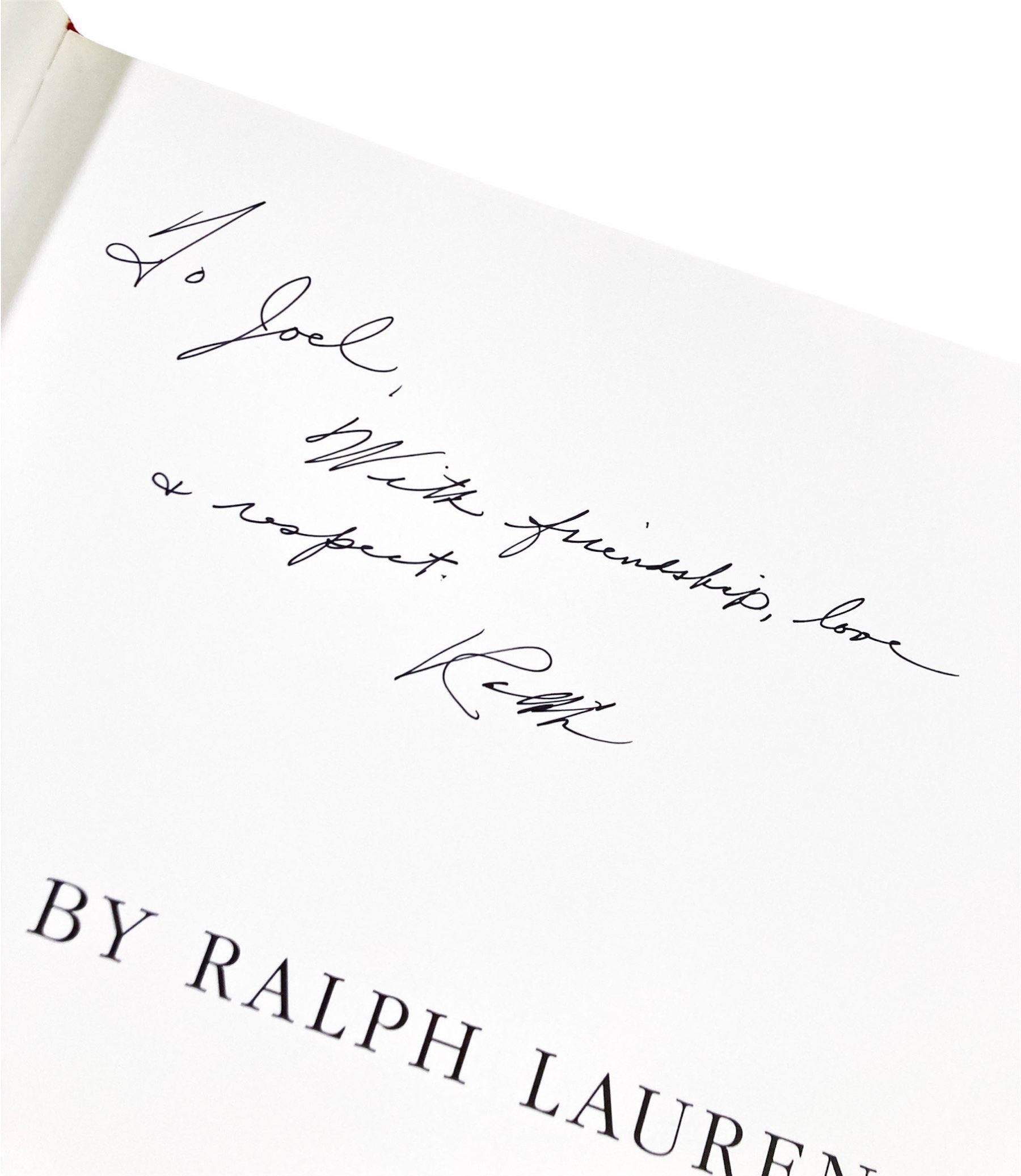 Lot 55 - RALPH LAUREN , SIGNED BOOK.