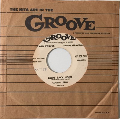 Lot 120 - COUSIN LEROY - GOIN' BACK HOME/ CATFISH 7" (US PROMO - ELECTRIC BLUES - GROOVE 4G-0123)