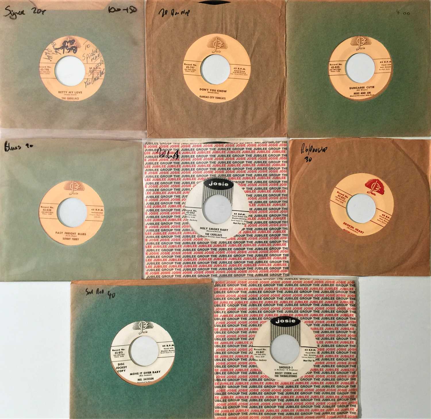 Lot 136 - JOSIE RECORDS - 7" RARITIES (BLUES/ R&B/ DOO