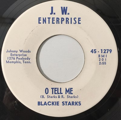 Lot 139 - BLACKIE STARKS - RUNNING WILD/ O TELL ME 7" (US ROCKABILLY - JW 45-1279)