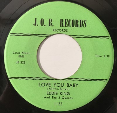 Lot 143 - EDDIE KING - LOVE YOU BABY/ SHAKIN' INSIDE 7" (US SOUL/ BLUES - J.O.B. RECORDS 1122)