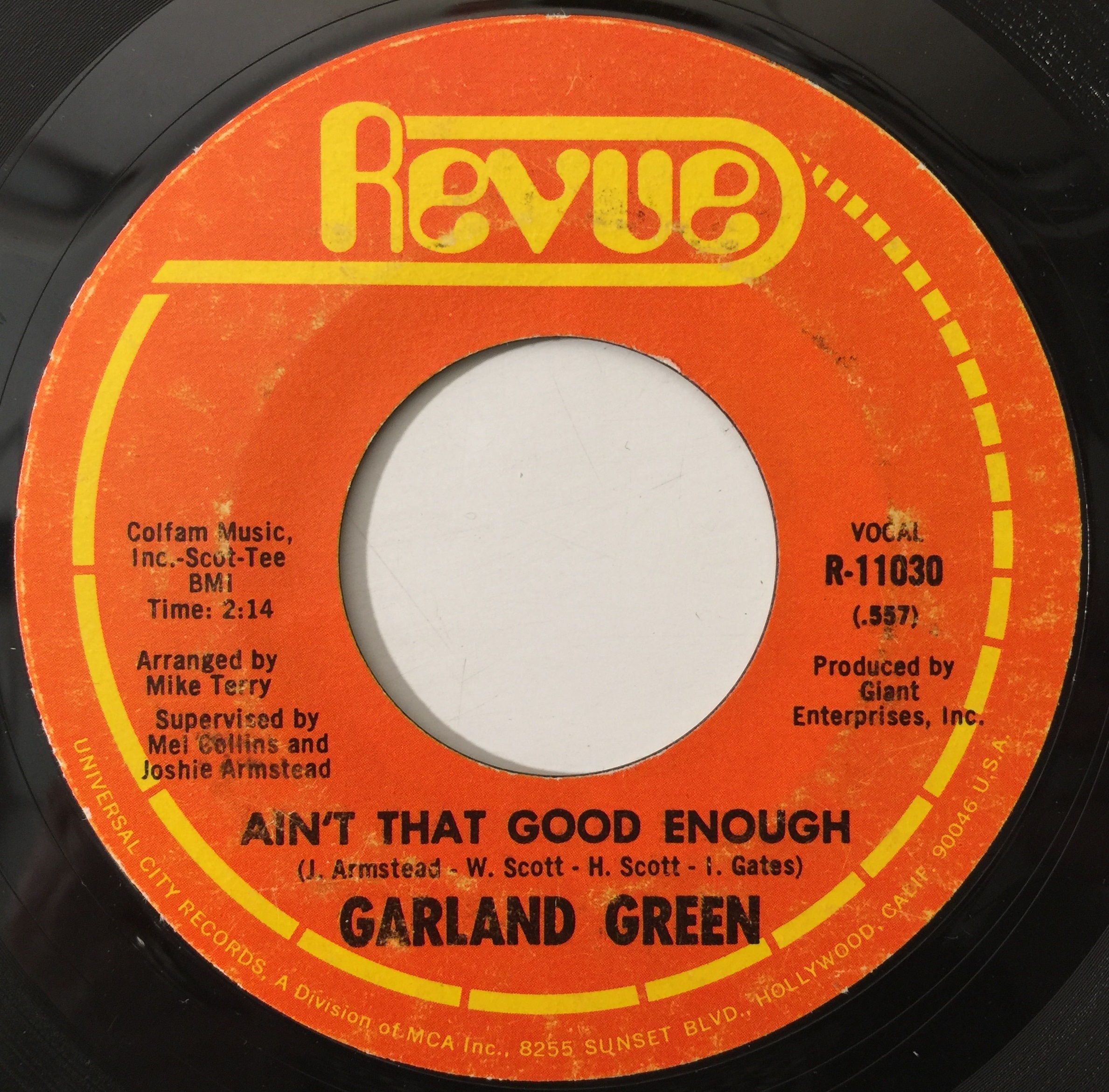 Lot 231 GARLAND GREEN AIN'T THAT GOOD ENOUGH 7"
