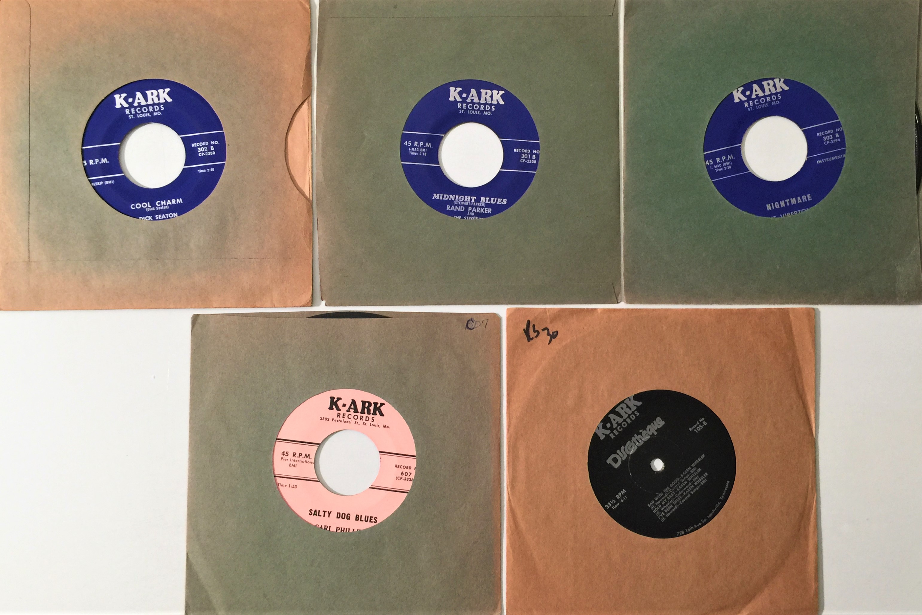 Lot 155 KARK RECORDS 7" PACK