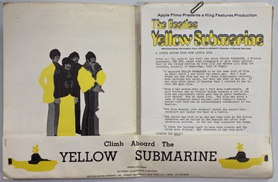 Lot 155 - THE BEATLES - AN ORIGINAL 1968 YELLOW SUBMARINE ADVERTISING PACK.
