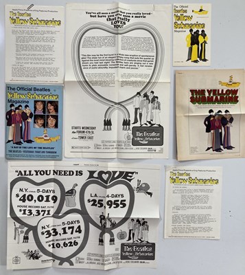 Lot 155 - THE BEATLES - AN ORIGINAL 1968 YELLOW SUBMARINE ADVERTISING PACK.
