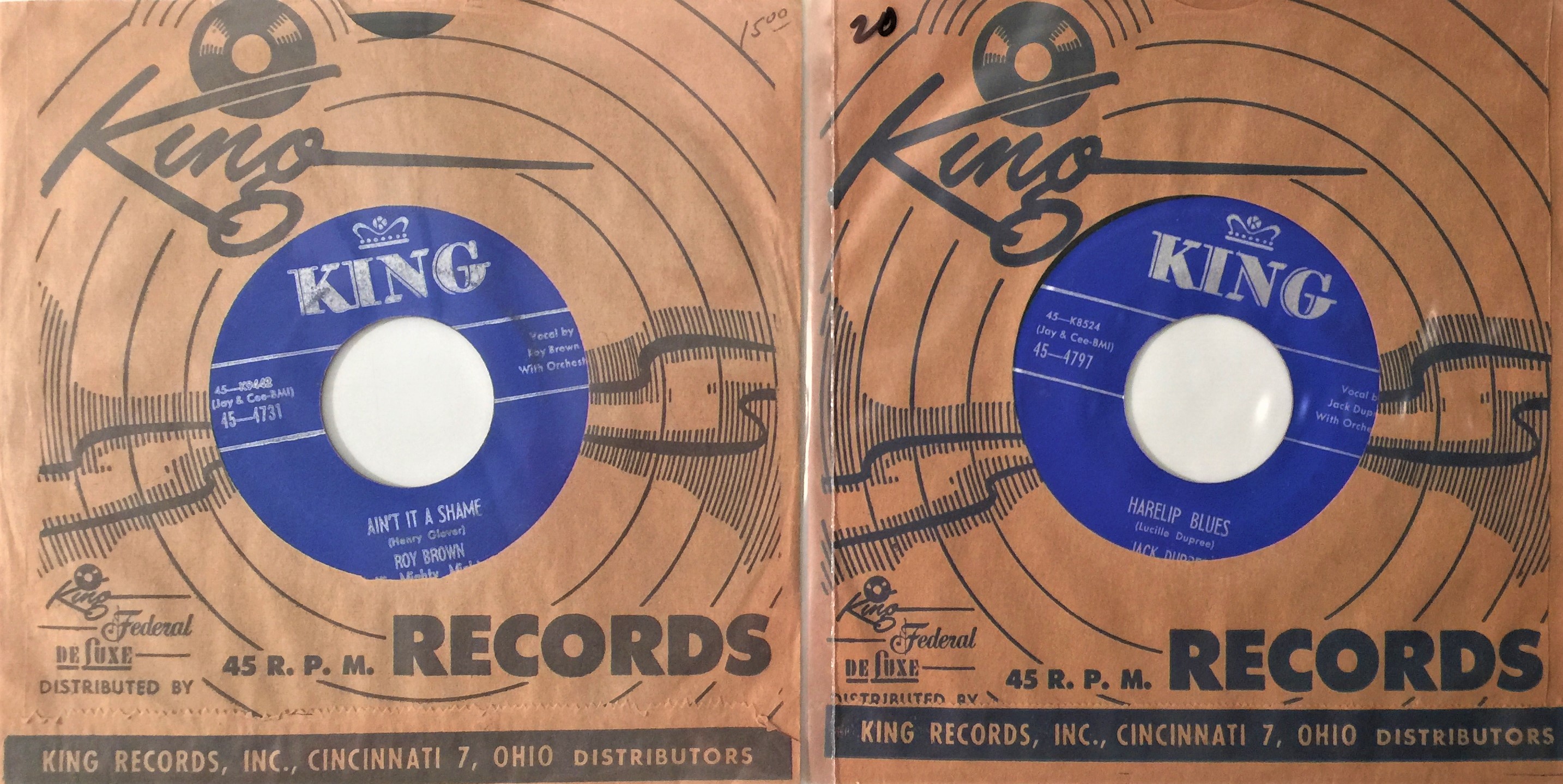 Lot 203 KING RECORDS BLUES / R&B / SOUL 7" PACK