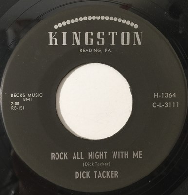 Lot 158 - DICK TACKER - ROCK ALL NIGHT WITH ME 7" (US ROCKABILLY - KINGSTON - H-1364)