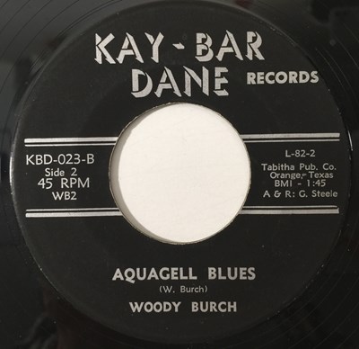 Lot 160 - WOODY BURCH - I WANT TO WALK AGAIN/ AQUAGELL BLUES 7" (US ROCKABILLY - KBD-023)