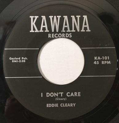 Lot 161 - EDDIE CLEARY - I DON'T CARE/ THINK IT OVER BABY 7" (US ROCKABILLY - KA-102)