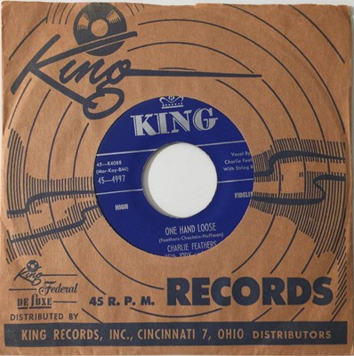 Lot 206 - CHARLIE FEATHERS - BOTTLE TO THE BABY / ONE HAND LOOSE 7" (KING - 4997)