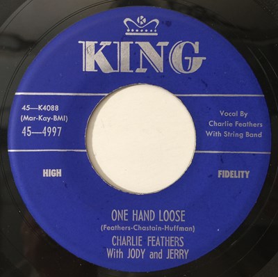 Lot 207 - CHARLIE FEATHERS - BOTTLE TO THE BABY / ONE HAND LOOSE 7" (KING - 4997)