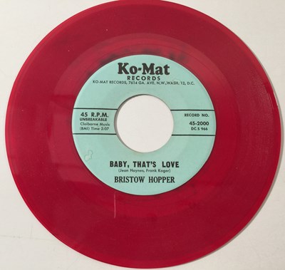 Lot 166 - BRISTOW HOPPER - BABY, THAT'S LOVE 7" (ROCKABILLY - RED VINYL - 45-2000)