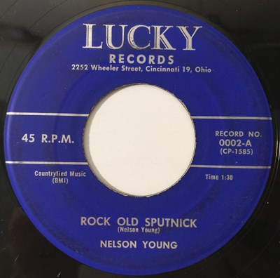 Lot 214 - NELSON YOUNG - ROCK OLD SPUTNICK / I'M FALLING IN LOVE (LUCKY RECORDS - 0002)