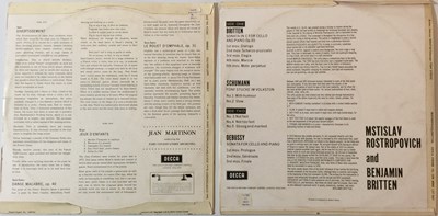 Lot 600 - ROSTROPOVICH/MARTINON - DECCA ED1 SXL LPs.