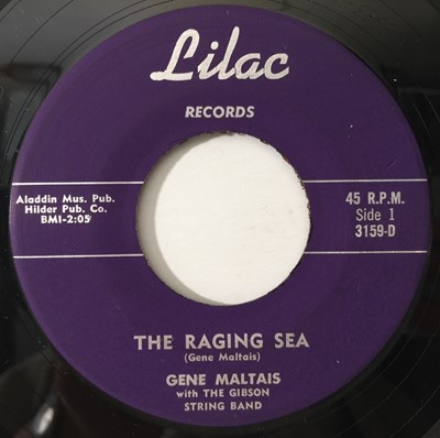 Lot 222 - GENE MALTAIS WITH THE GIBSON STRING BAND - THE RAGING SEA / GANGWAR 7" (LILAC RECORDS - 3159-D)