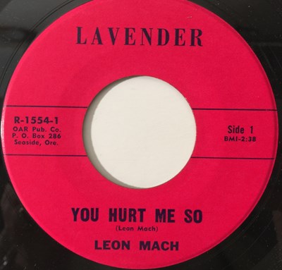 Lot 223 - LEON MACH - YOU HURT ME SO / IT'S YOU I LOVE (LAVENDER - R-1554)