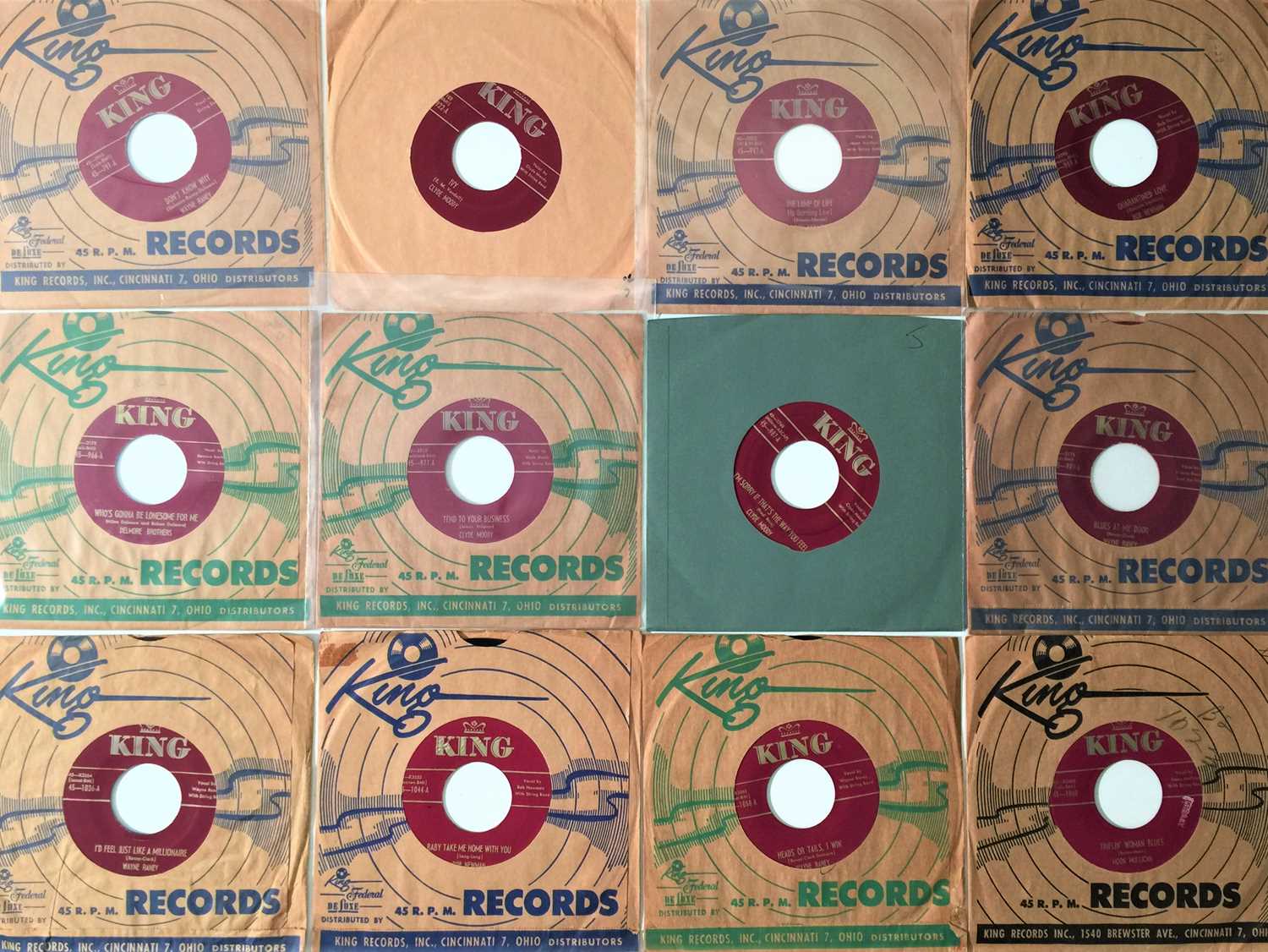 Lot 180 - KING RECORDS - ROCKABILLY 7" PACK (1951-1955)