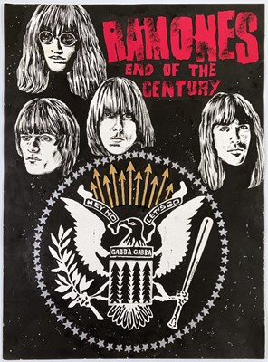 Lot 183 - RAMONES HAND PAINTED POSTER.