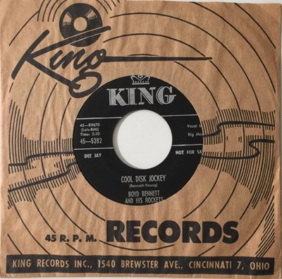 Lot 182 - BOYD BENNETT - COOL DISC JOCKEY/ HIGH SCHOOL HOP 7" (US PROMO - ROCKABILLY - KING 45-5282)