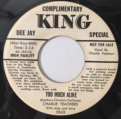 Lot 183 - CHARLIE FEATHERS - WHEN YOU COME AROUND 7" (US PROMO - ROCKABILLY - KING 5043)