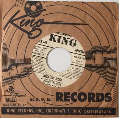 Lot 184 - CHARLIE FEATHERS - WHEN YOU DECIDE 7" (US PROMO - ROCKABILLY - KING 5022)