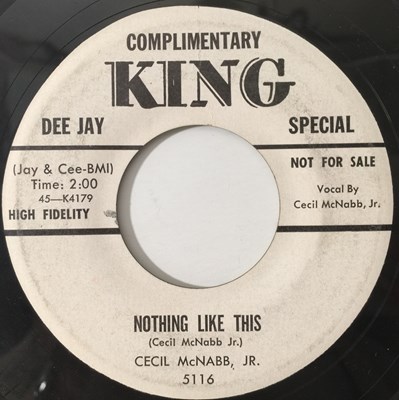 Lot 186 - CECIL MCNABB JR - CLOCK TICKIN' RHYTHM/ NOTHING LIKE THIS 7" (US PROMO - ROCK N ROLL - KING 5116)