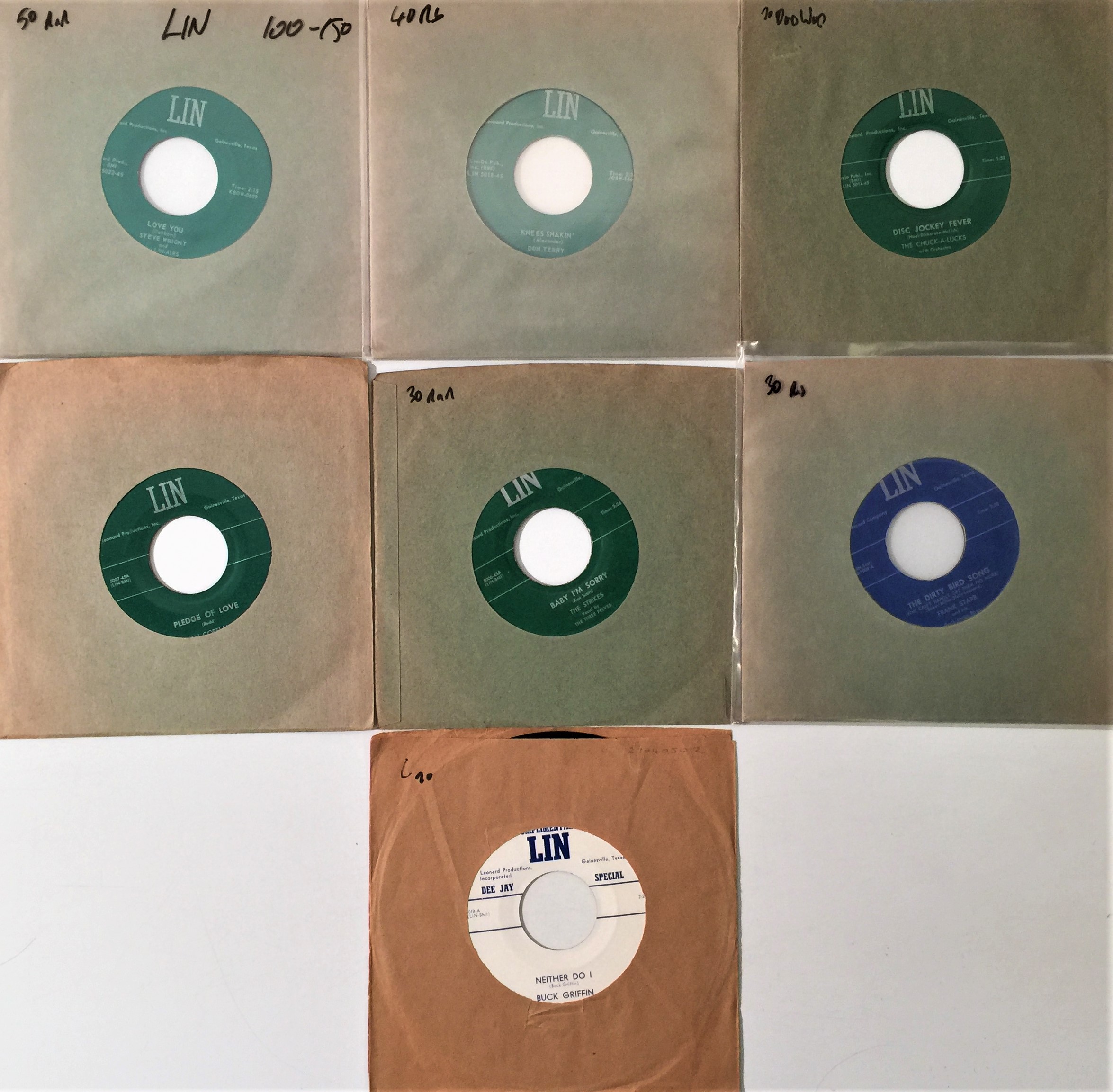 Lot 238 - LIN - ROCK & ROLL / ROCKABILLY 7