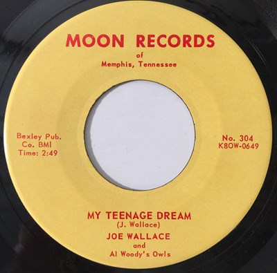 Lot 241 - JOE WALLACE - LEOPARD MAN / MY TEENAGE DREAM 7" (MOON RECORDS - No. 304)